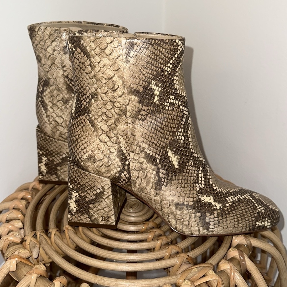 Sam Edelman Daruby Snakeprint Booties Size 7.5 - image 3